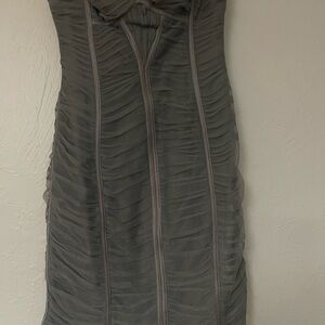 BCBGMaxAzria Strapless Gray Dress